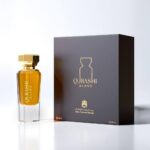 Qurashi Blend perfume by Abdul Samad Al Qurashi 90ml – luxury amber fragrance bottle with gold cap and premium brown box packaging