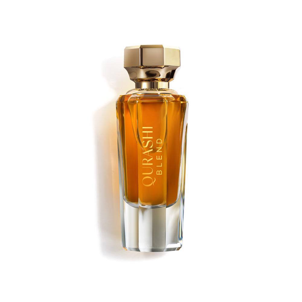 quraishi urashi Blend perfume bottle by Abdul Samad Al Qurashi – luxury amber fragrance with gold cap and clear glass base