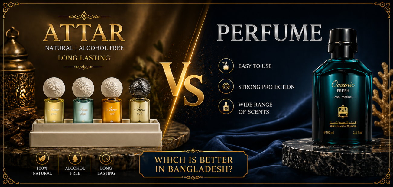 Attar vs perfume Bangladesh premium comparison image